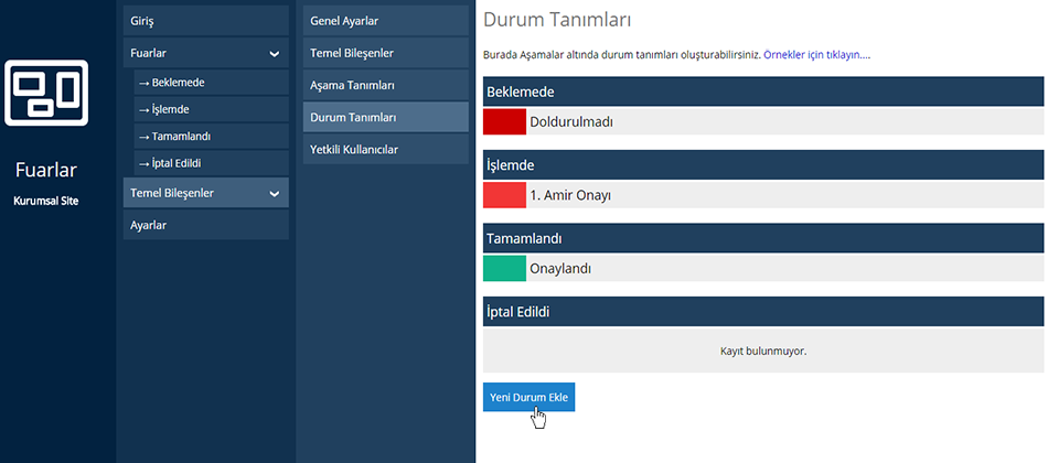 Fuar Durumu Tanımlama