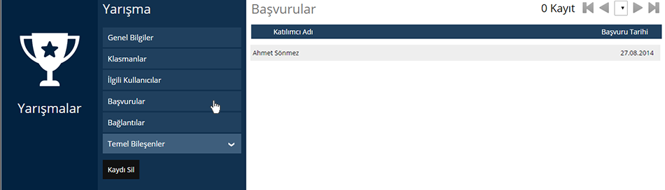 Yarışma Başvuruları